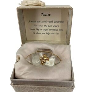 Collectible Glass Miniature Nurse Hat Figurine By About Face Design 2005